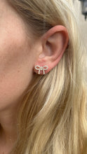 Load image into Gallery viewer, Pearl Bow Earrings