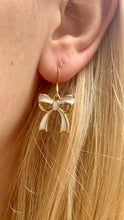 Load image into Gallery viewer, White Bow Earrings