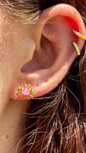 Load image into Gallery viewer, Pink Crab Earrings
