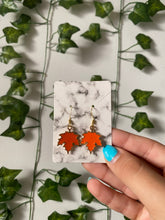 Load image into Gallery viewer, Pumpkin Leaf Earrings