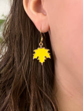 Load image into Gallery viewer, Fall Yellow Leaf Earrings