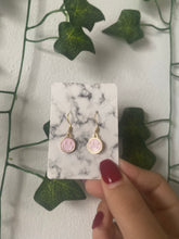 Load image into Gallery viewer, Pink Smiley Earrings