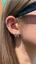 Load image into Gallery viewer, Silver Bow Earrings
