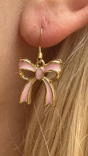 Load image into Gallery viewer, Pink Bow Earrings
