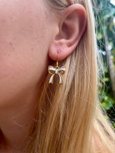 Load image into Gallery viewer, White Bow Earrings
