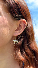 Load image into Gallery viewer, Silver Leopard Earrings
