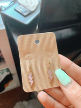 Load image into Gallery viewer, Pink Bolt Earrings
