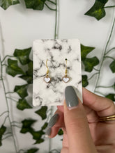 Load image into Gallery viewer, Cupids White Heart Earrings
