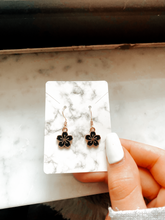 Load image into Gallery viewer, black aloha earrings

